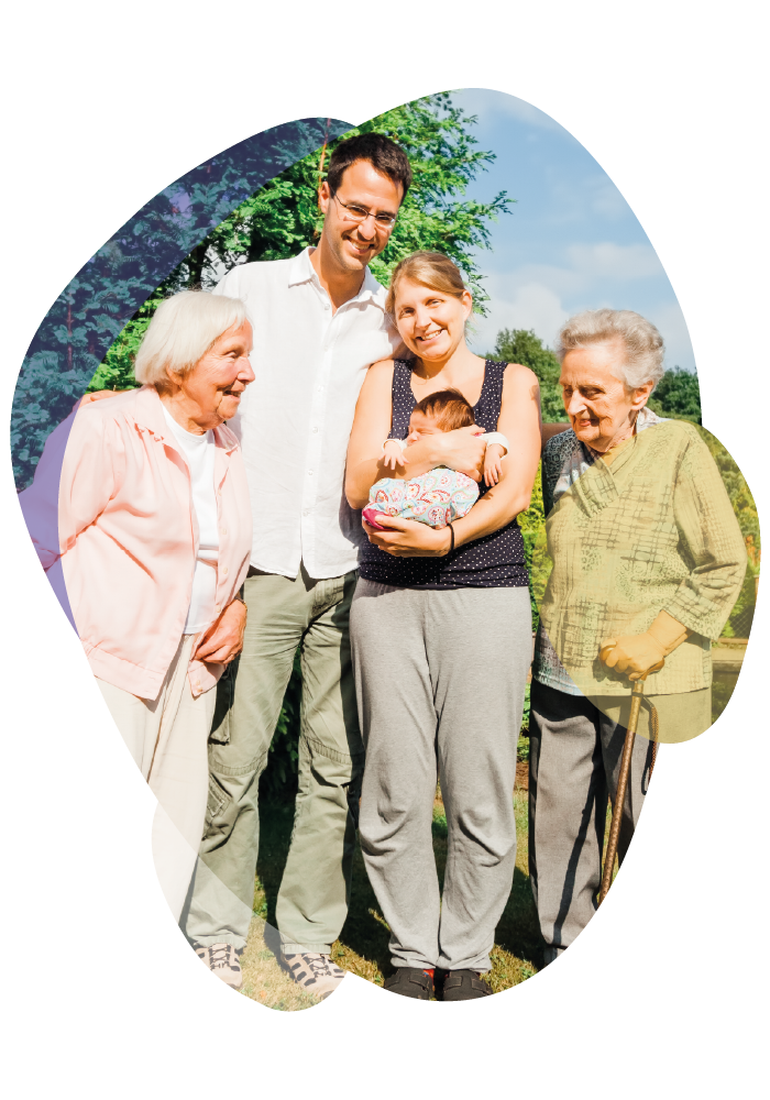 Image of Montaje foto familia con mayores